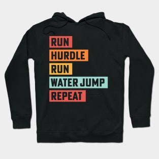 Steeplechase Track and Field Running Track Coach Hoodie